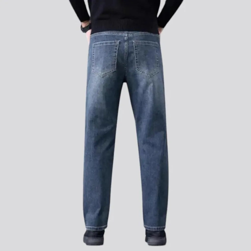 High rise stretchable men's jeans