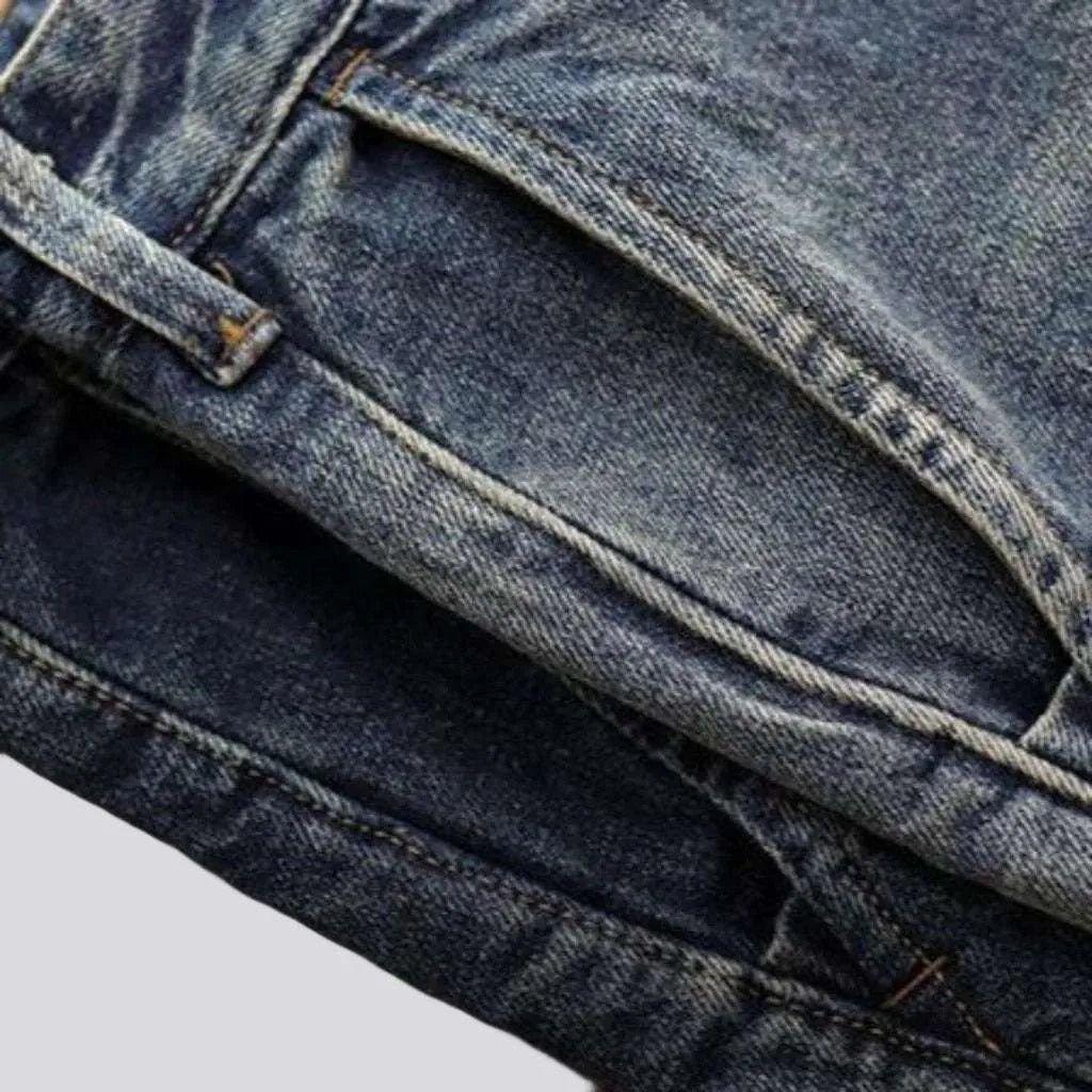 Sanded men's street jeans