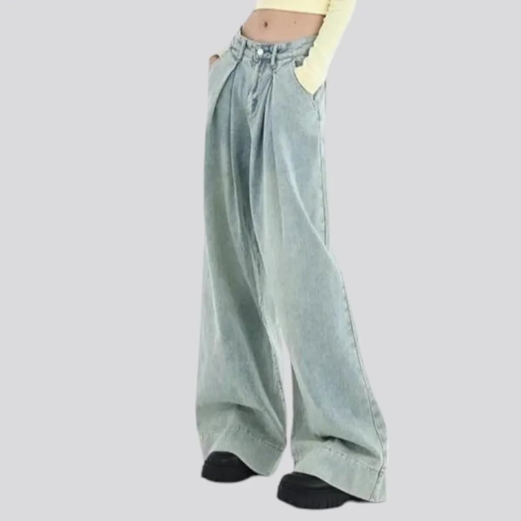 Vintage mid-waist jeans
 for ladies