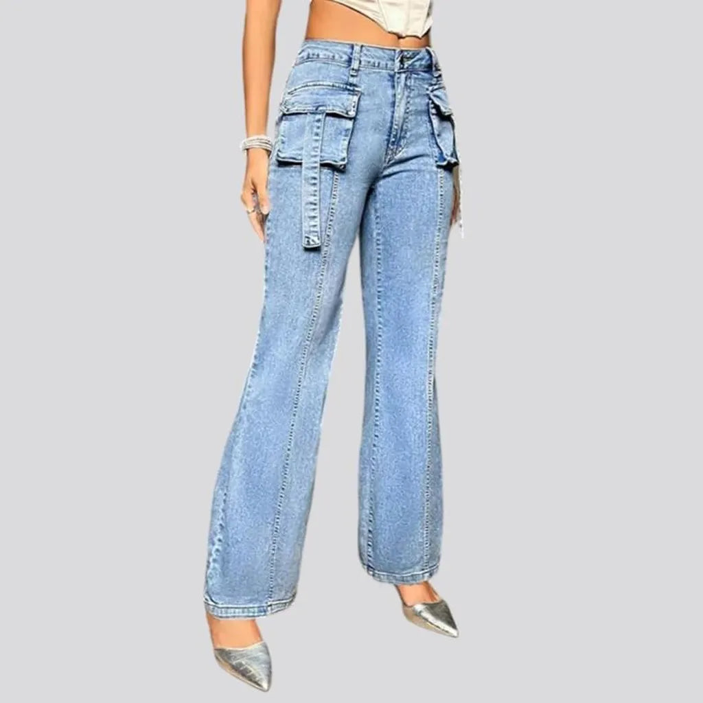 Low-waist women's vintage jeans