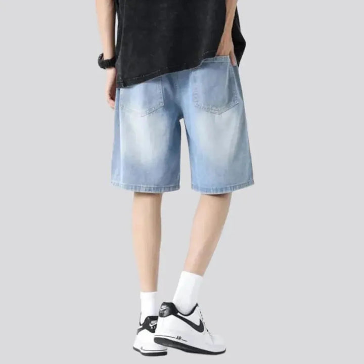 Fashion high-waist men's jean shorts