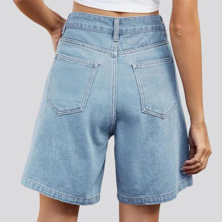 High-waist street jean shorts
 for ladies