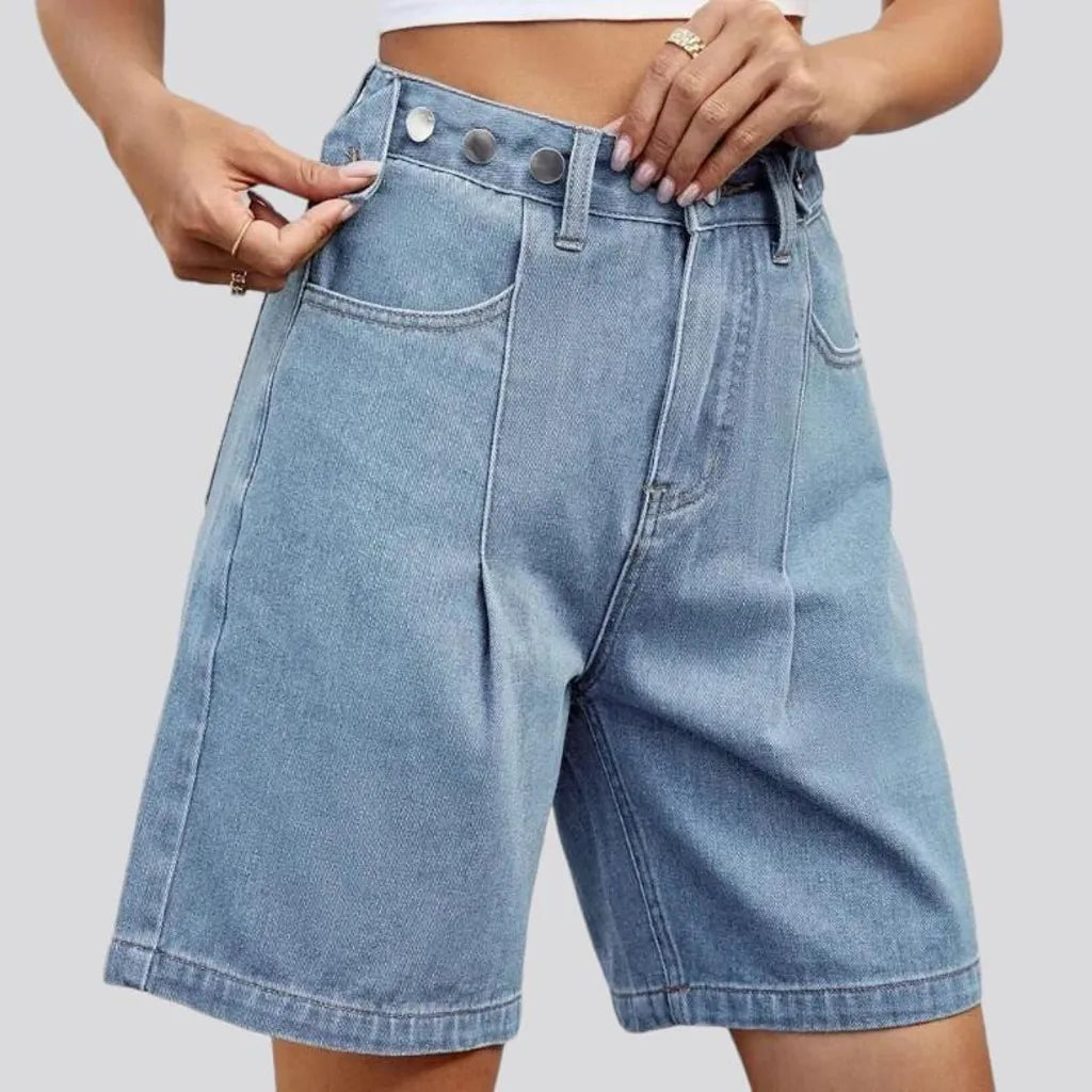 High-waist street jean shorts
 for ladies