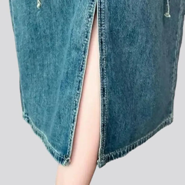 Sanded fashion women's jean skirt