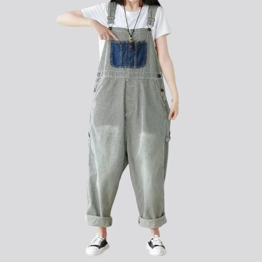 Stylish baggy denim dungaree for women