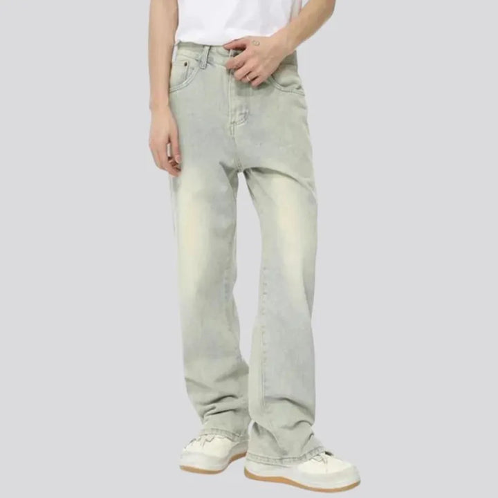 Mid-waist stylish jeans for men