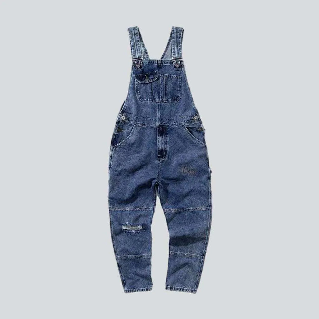 Street denim dungaree for men