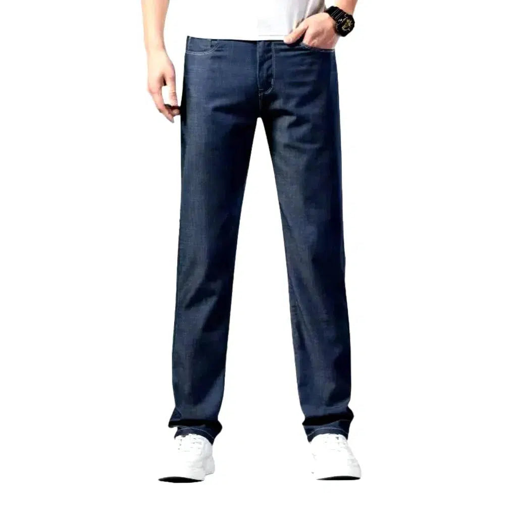 Dark men's tapered jeans