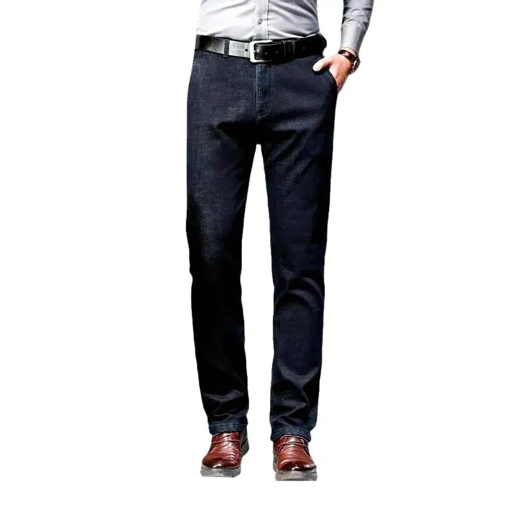 Dark tapered jeans
 for men