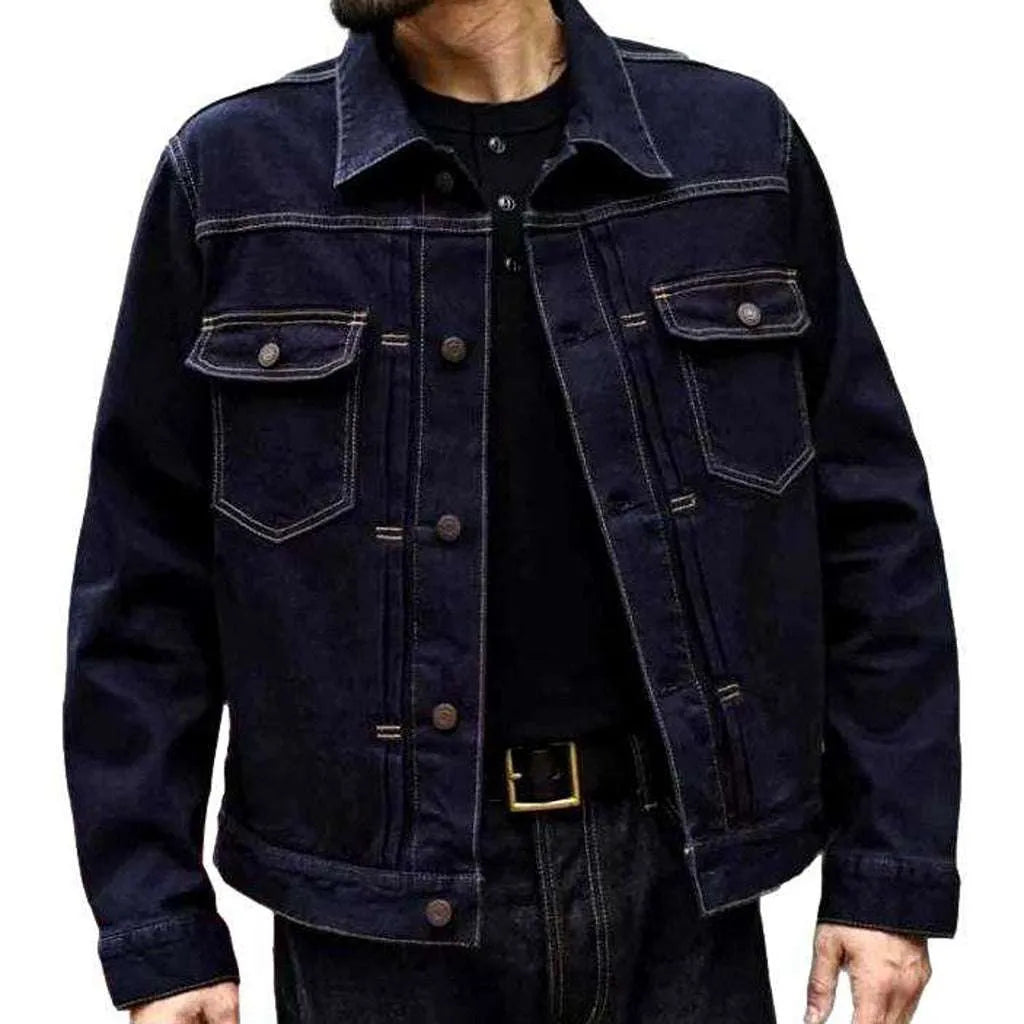 Dark wash selvedge denim jacket