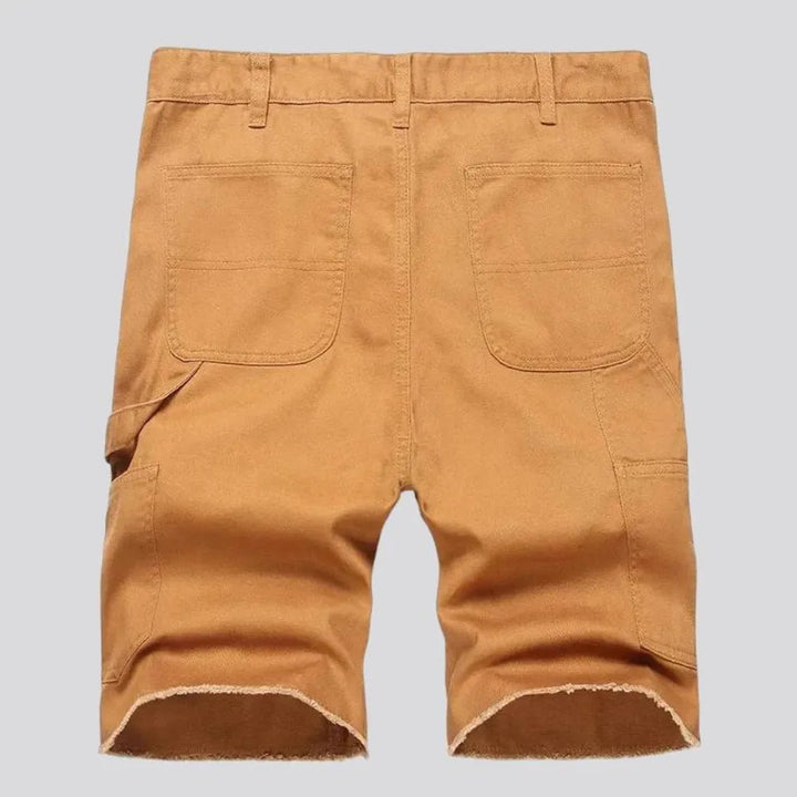 Slim carpenter-loop denim shorts