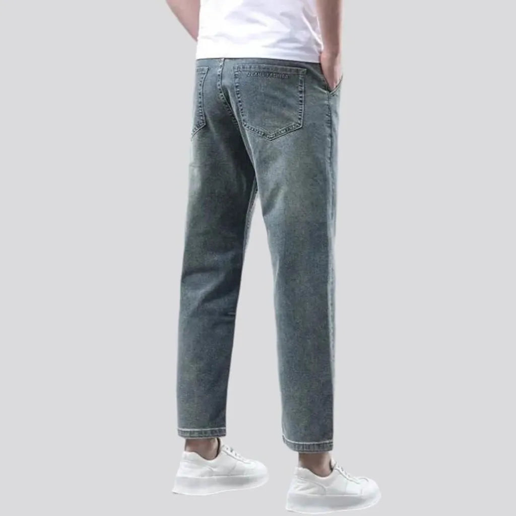 Sanded straight jeans
 for men