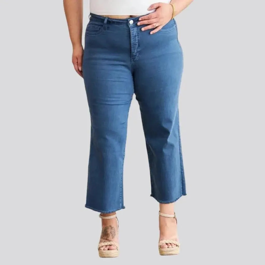 Y2k cutoff-bottoms jeans
 for women