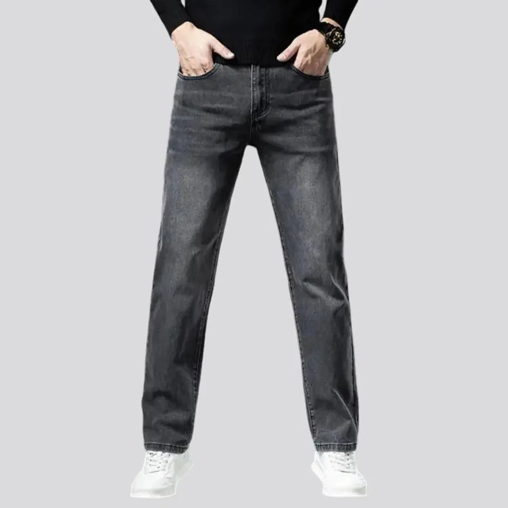 Stretchable vintage tapered men's jeans