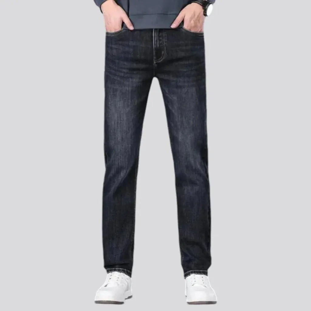 High rise tapered men's jeans