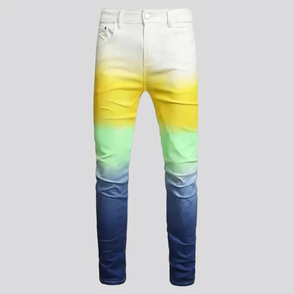 Multi-color jeans
 for men