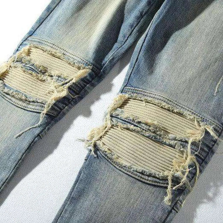 Distressed knees jeans for men