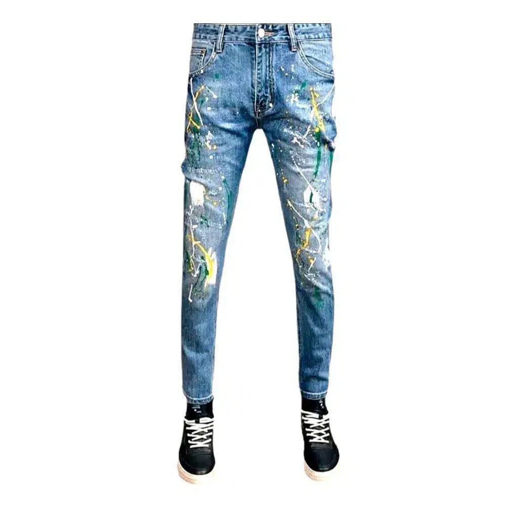 Distressed men's y2k jeans