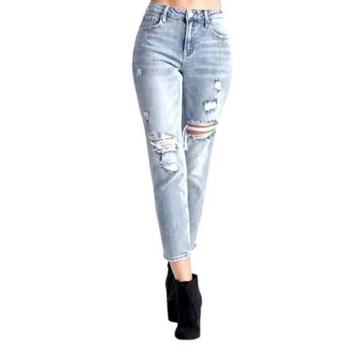 Distressed street jeans
 for ladies