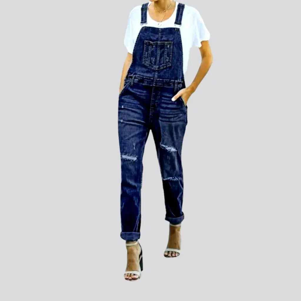 Distressed women's jeans overall | Jeans4you.shop