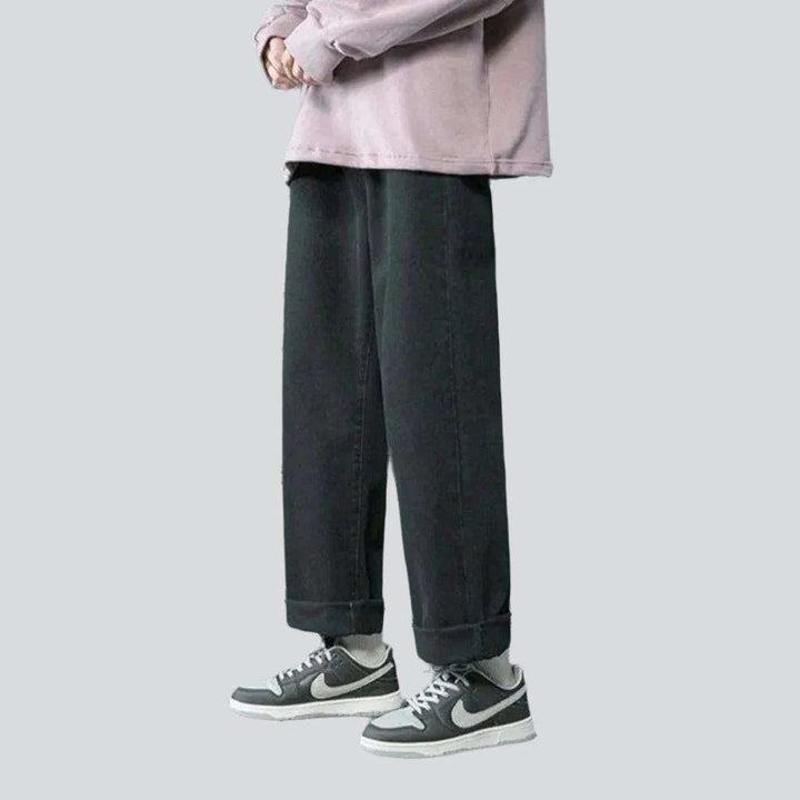 Korean streetwear loose denim pants