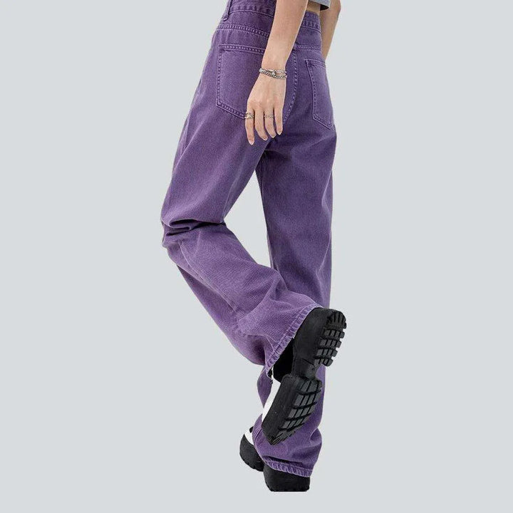 Violet women's baggy jeans