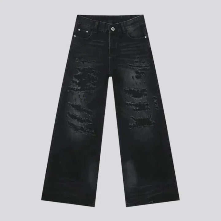 Mid rise fashionable men's jeans