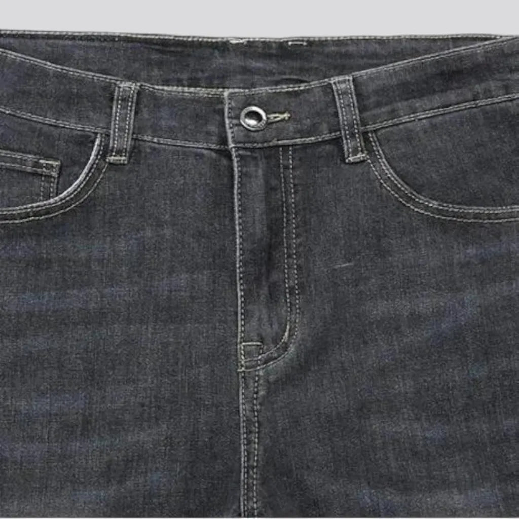 Sanded and slim men's jeans