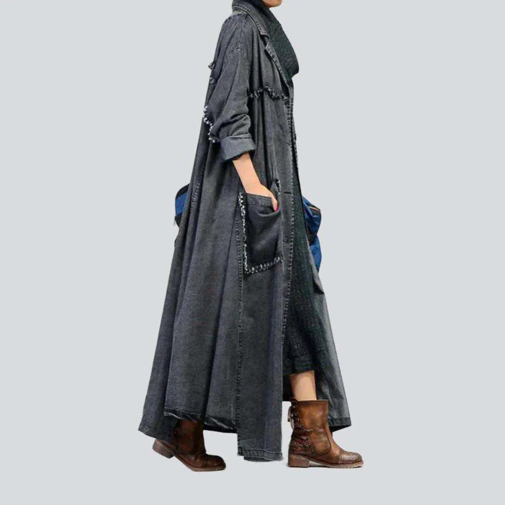 Urban style vintage denim coat