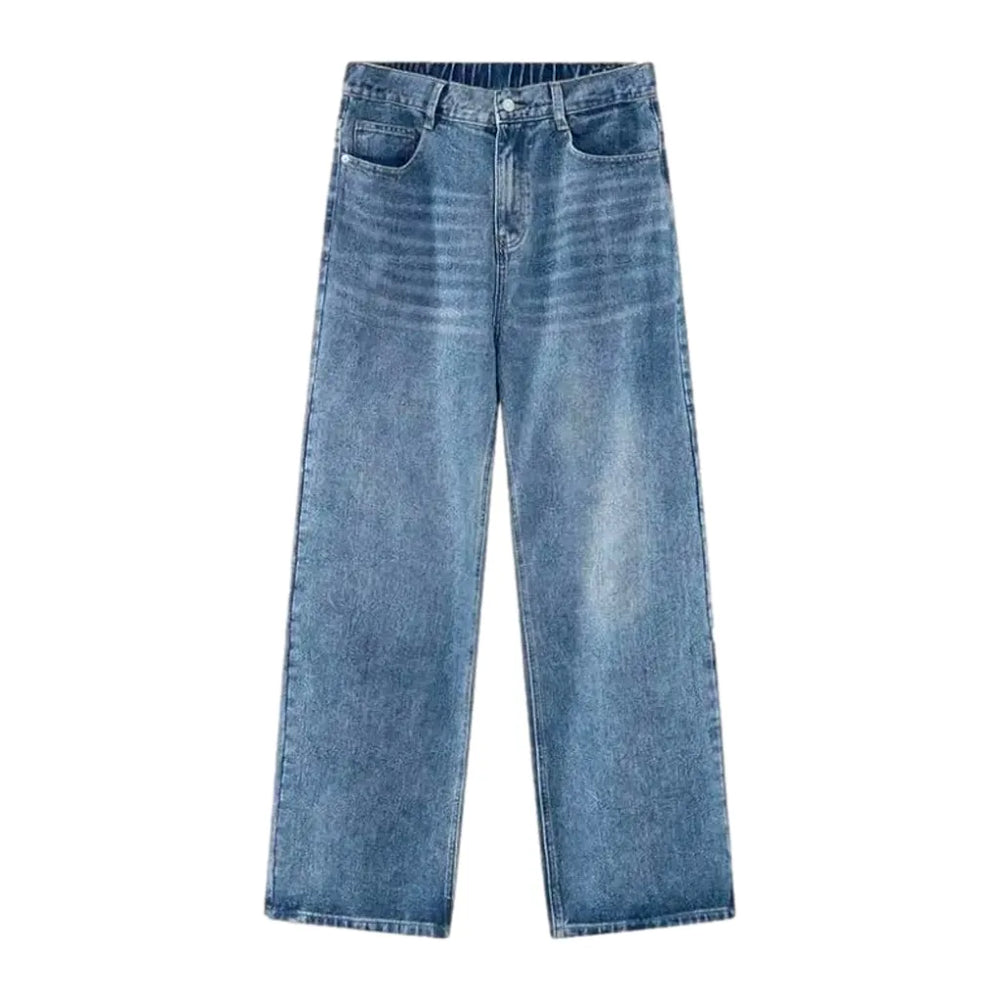 90s Fashion Street Style Men's Jeans - Light Blue