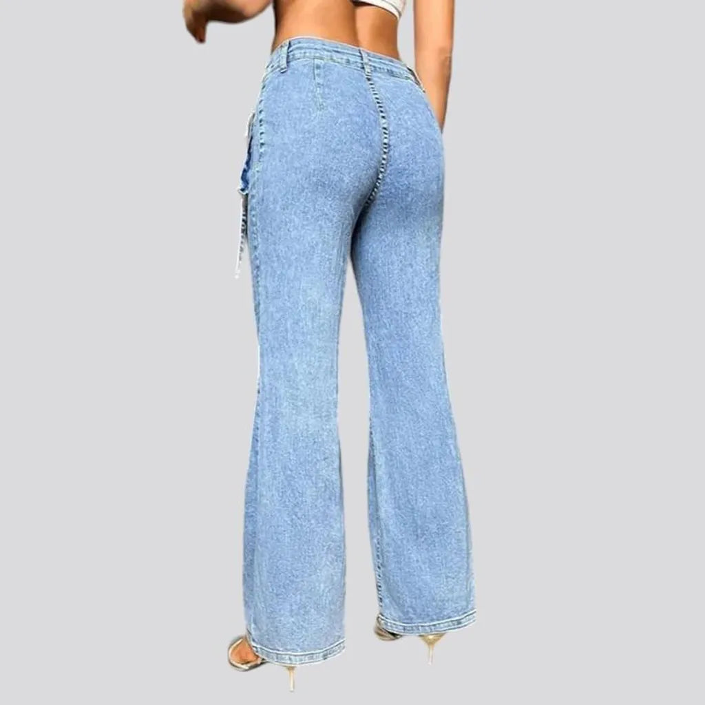 Low-waist women's vintage jeans