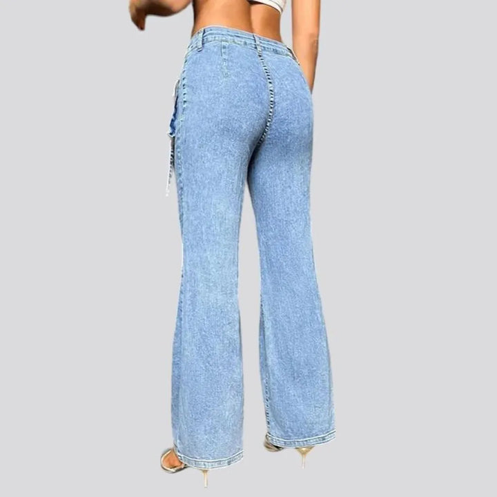 Low-waist women's vintage jeans