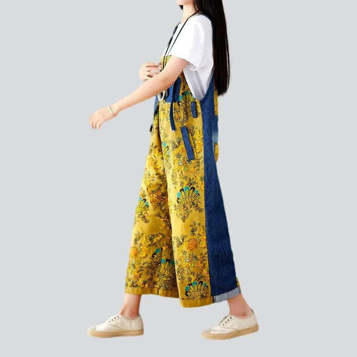 Y2k women's painted denim overall