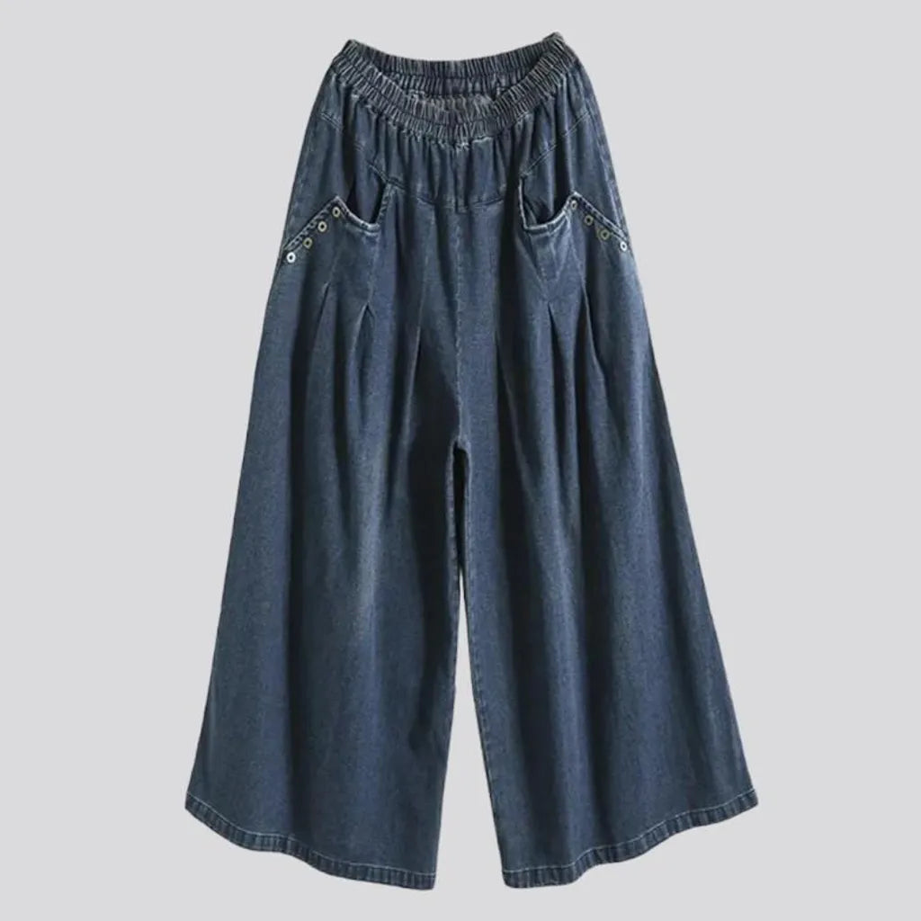 Culottes street denim pants
 for ladies