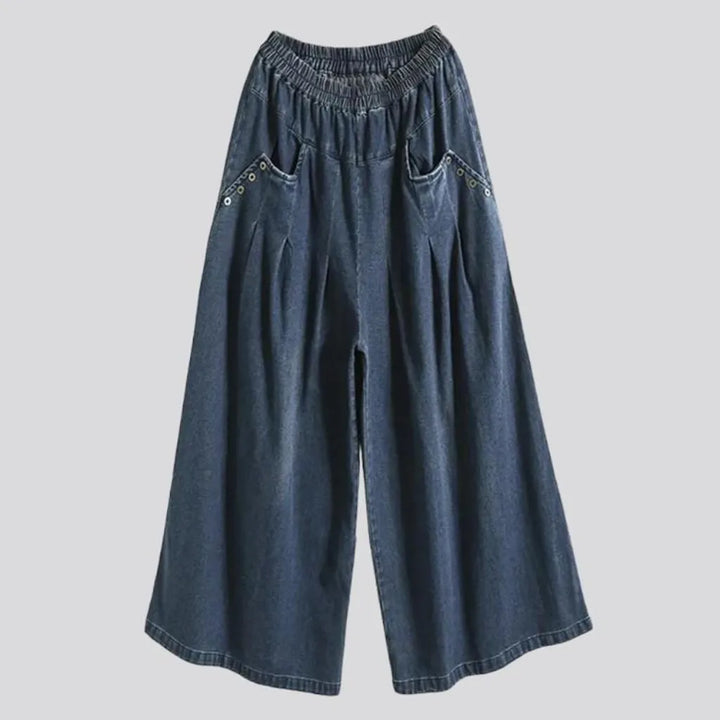 Culottes street denim pants for ladies