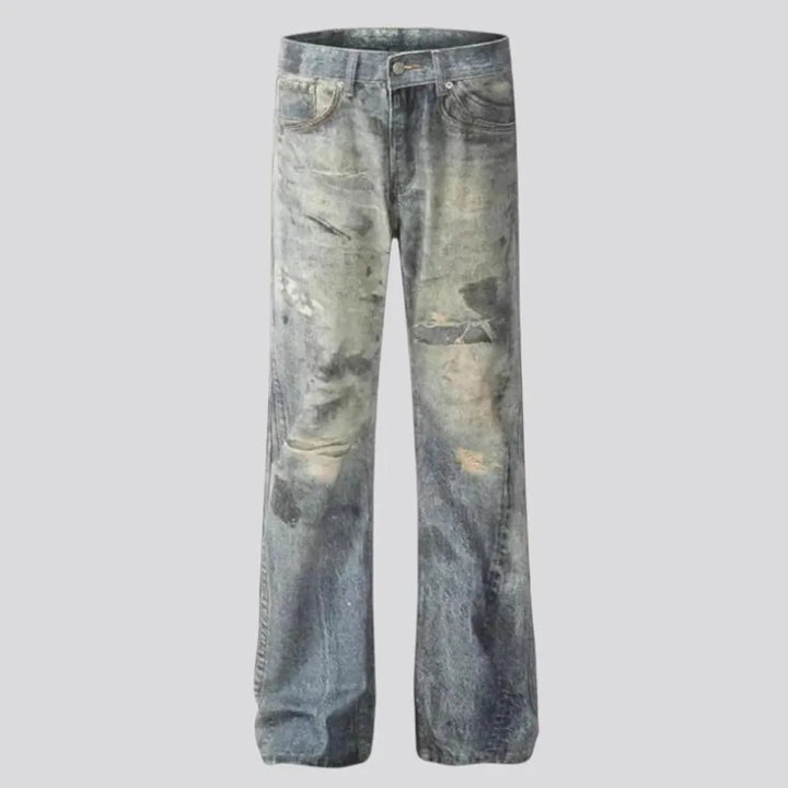 Stylish flared men's jeans