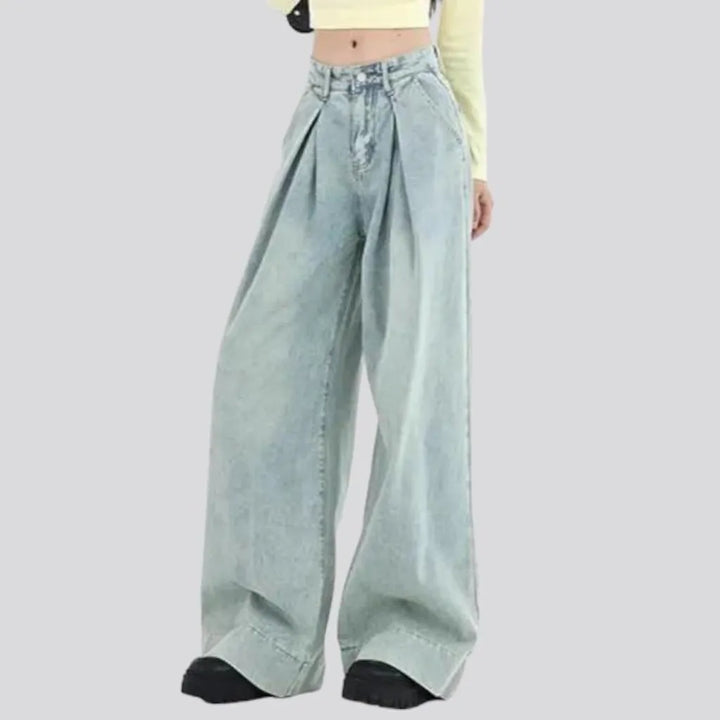 Vintage mid-waist jeans
 for ladies