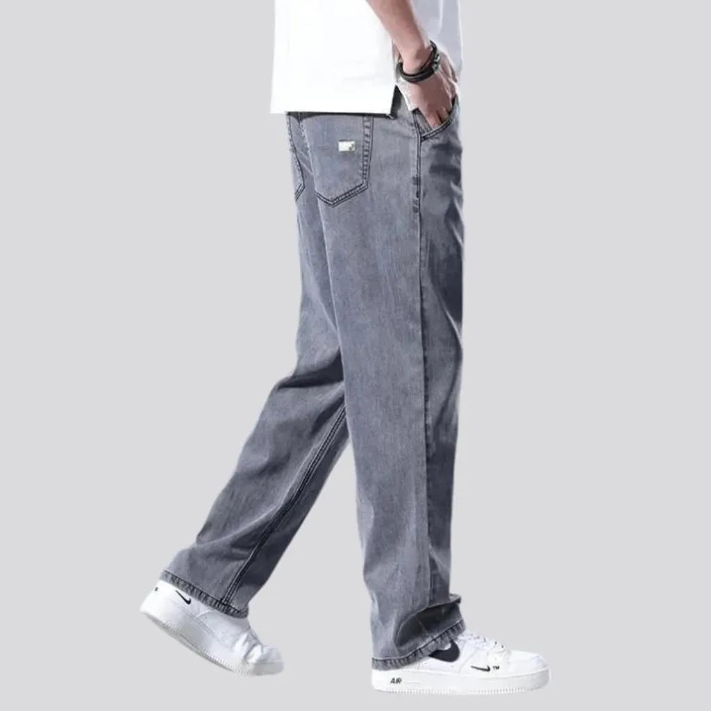 Straight stonewashed jeans
 for men