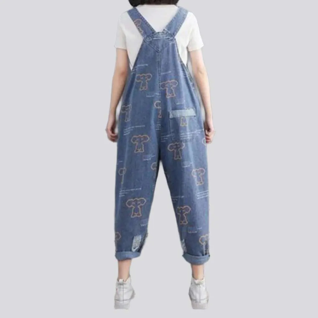 Light wash jeans jumpsuit