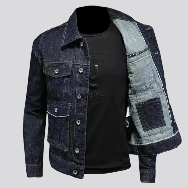 Slim denim jacket
 for men