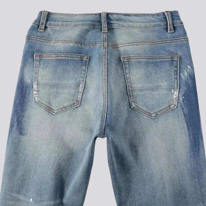 Y2k men's sanded jeans