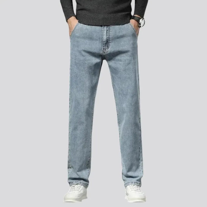 High-rise casual men's jeans