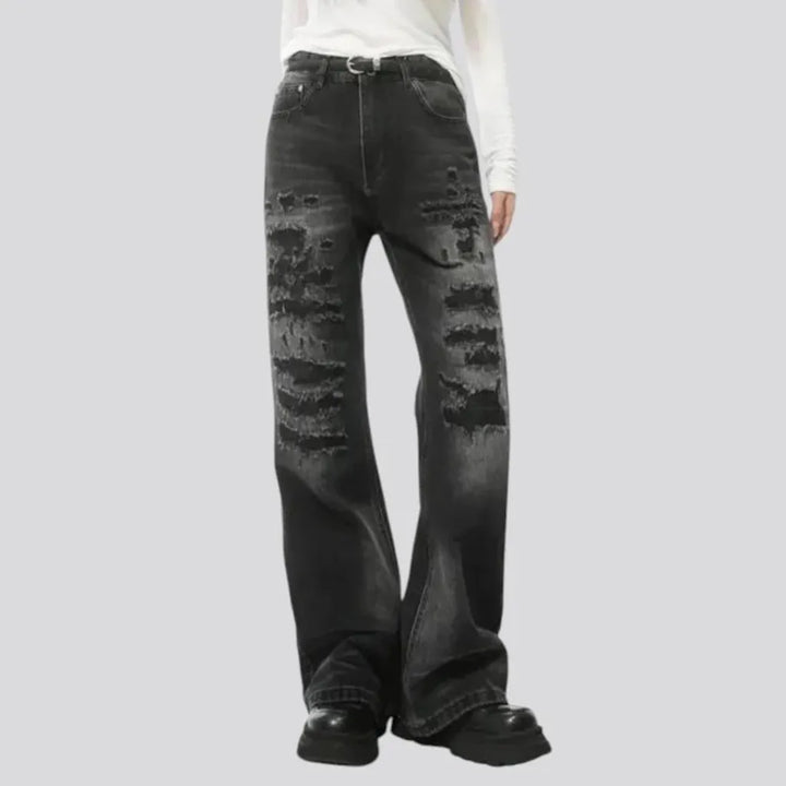 Mid-waist wide fit men's jeans