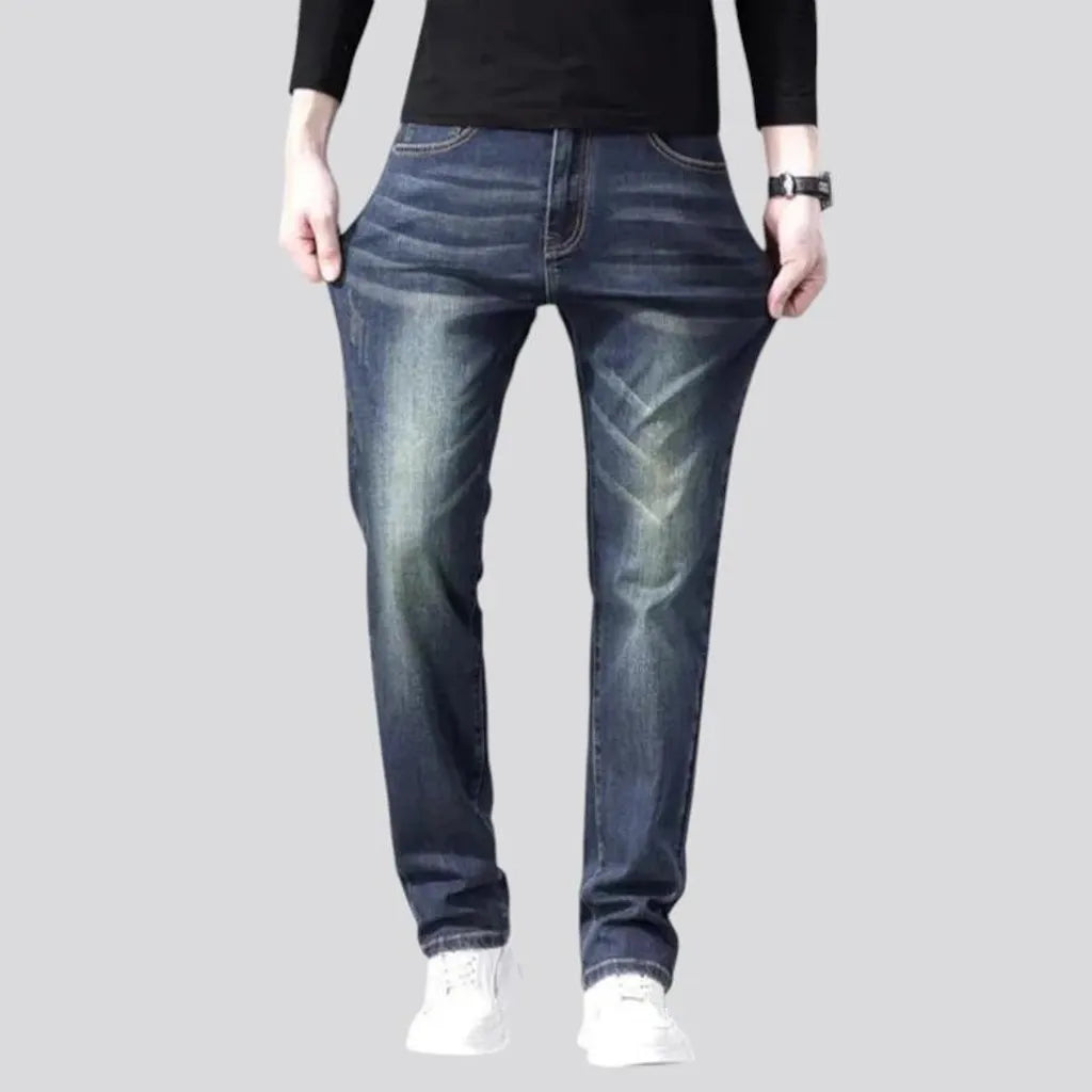 Classic tapered medium rise men's jeans