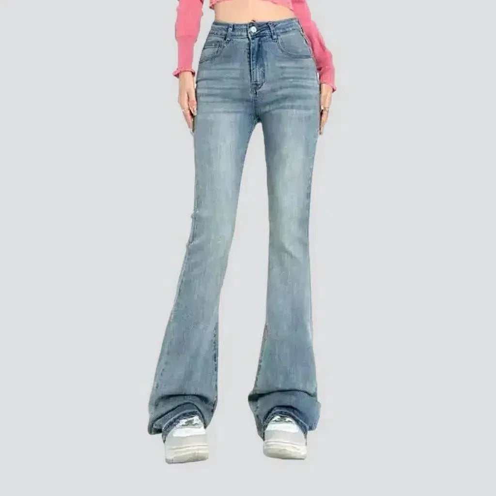 Bootcut sanded jeans
 for ladies