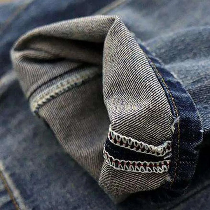 Sanded men's street jeans