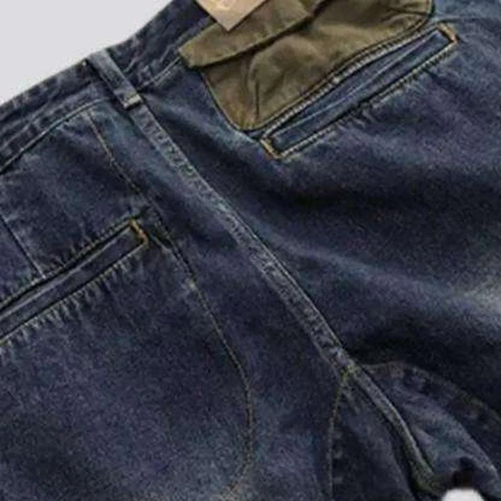 Sanded men's street jeans