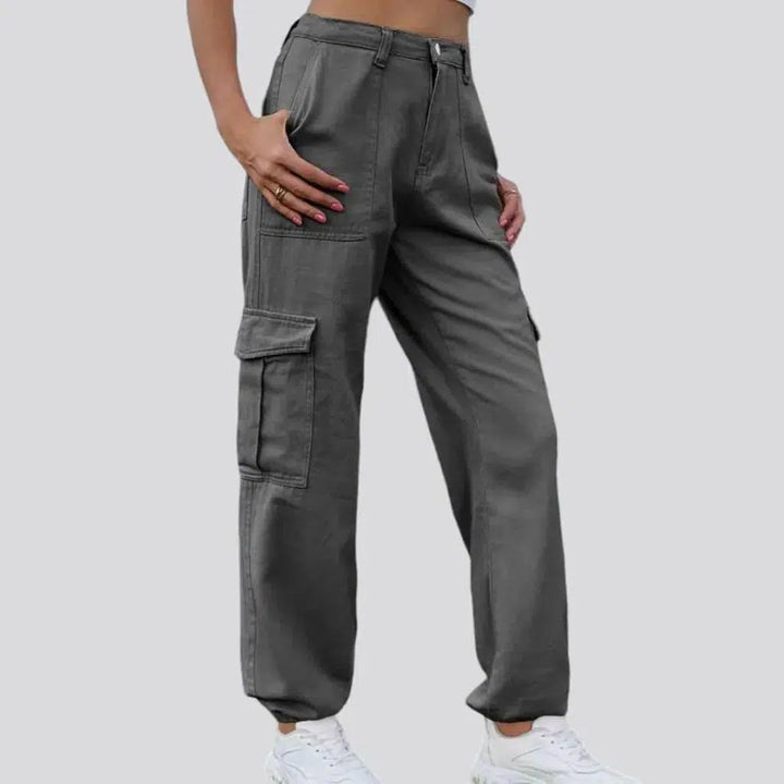 High-waist denim pants
 for women