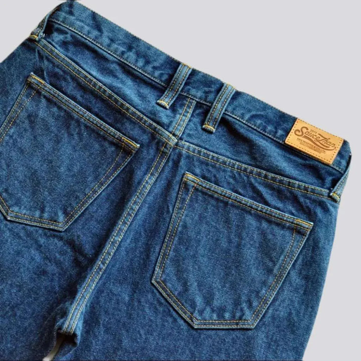 Medium wash men's selvedge jeans