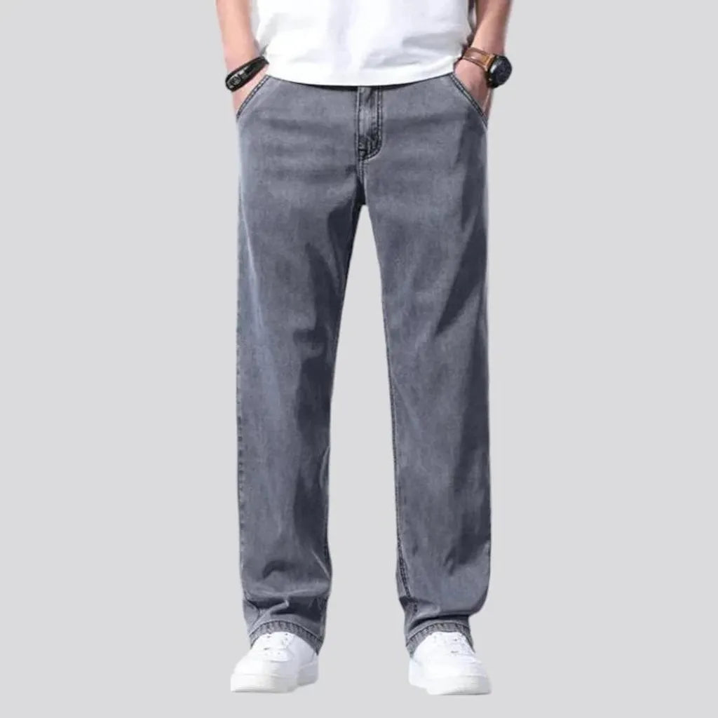 Straight stonewashed jeans
 for men